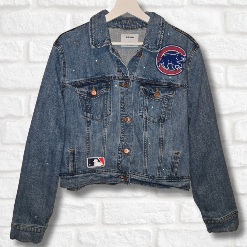 Chicago Cubs Rhinestone Crop Jacket - Picture 3 of 9